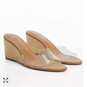 Mango clear wedge sandals 37